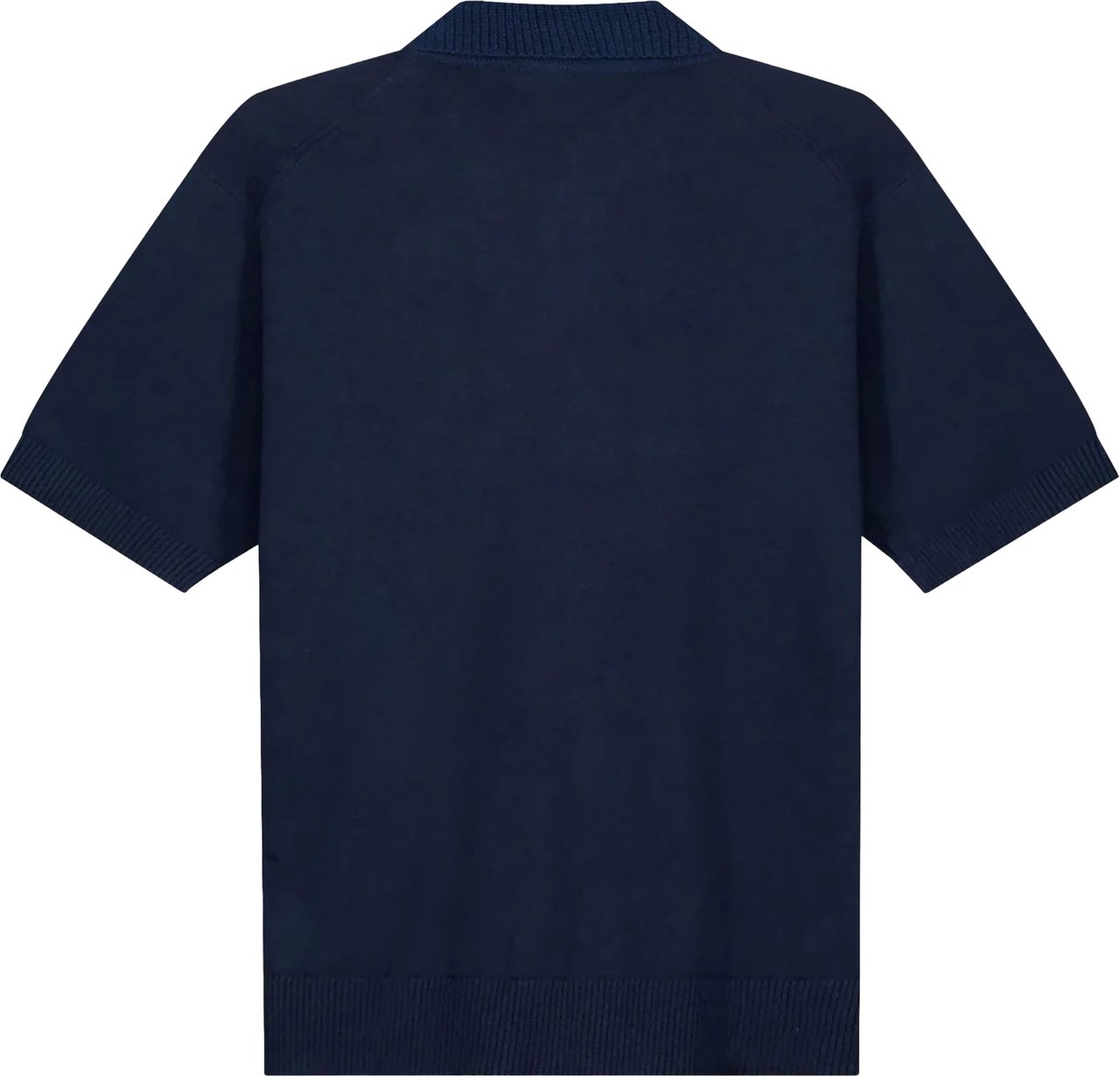 ØLÅF Olaf Linen Knitted Ss Polo Polos Donkerblauw M250702 Blauw