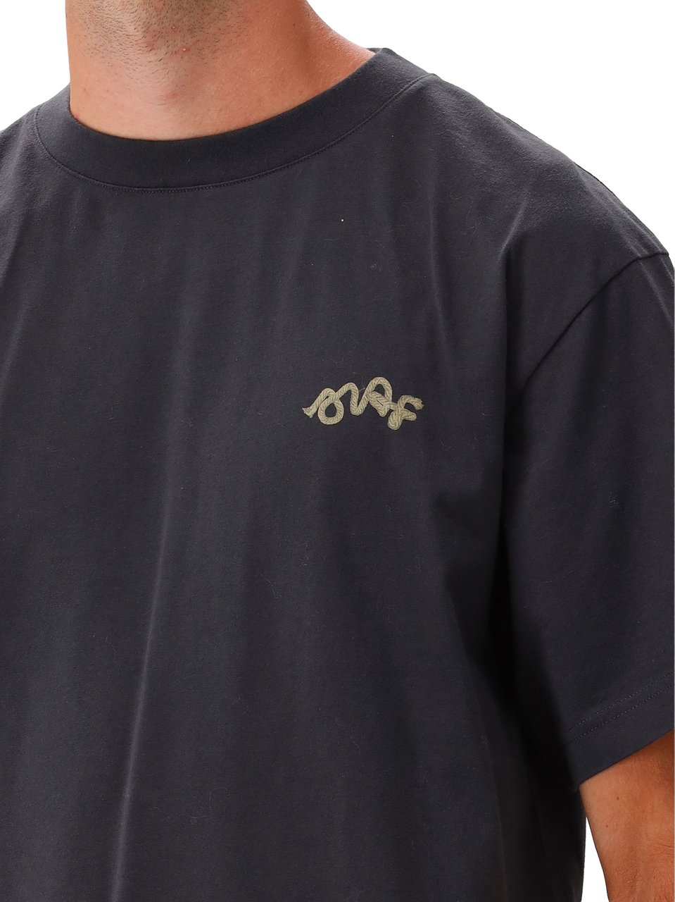 ØLÅF Olaf T-shirt Grijs Lasso Signature Tee Grijs
