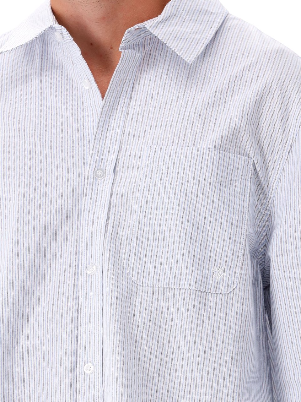 ØLÅF Olaf Overhemd Blauw Oxford Relaxed Shirt Blauw