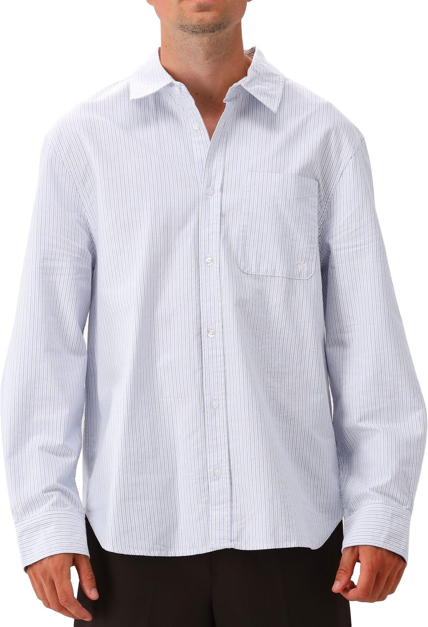 ØLÅF Olaf Overhemd Blauw Oxford Relaxed Shirt Blauw