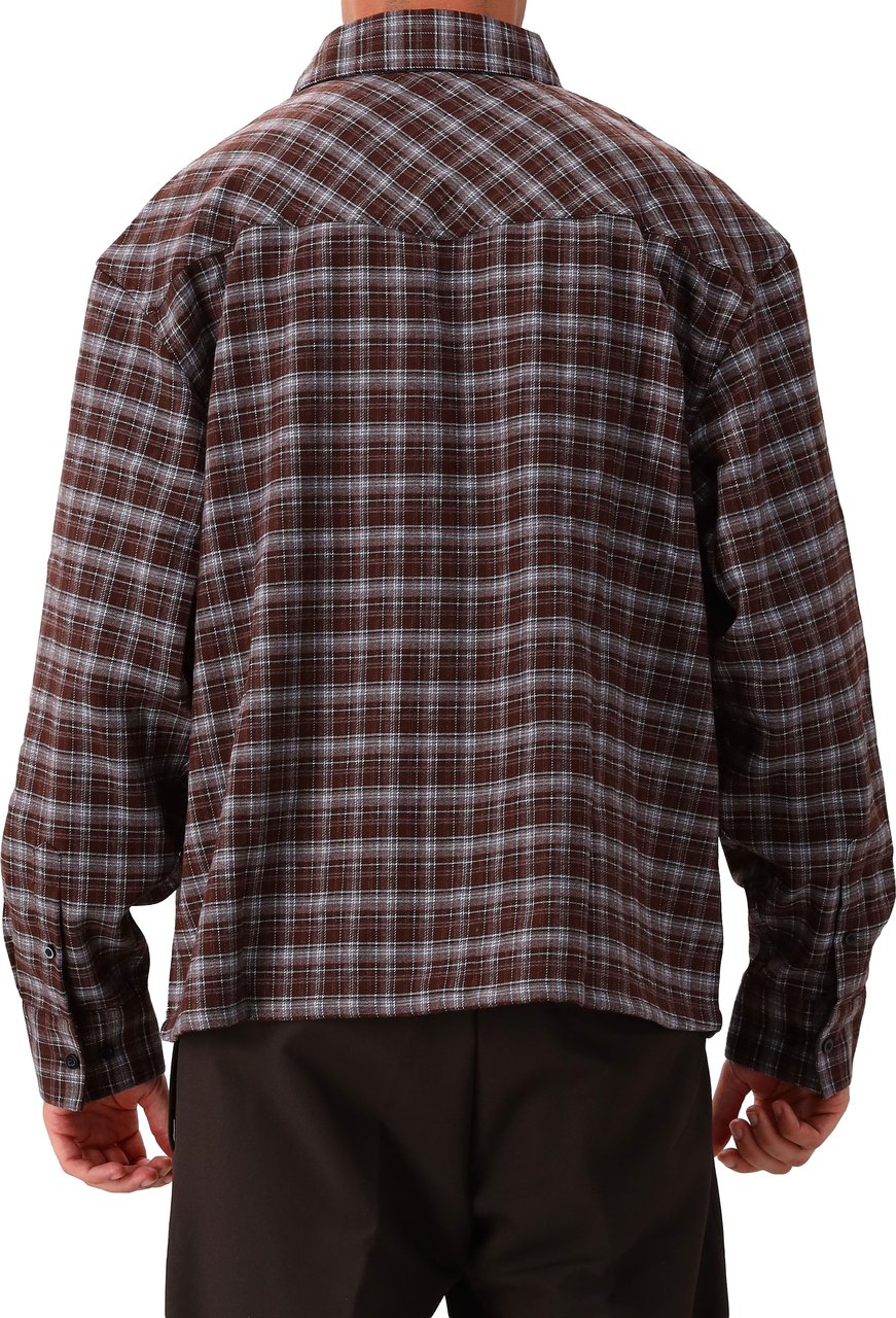 ØLÅF Olaf Overhemd Bruin Flannel Boxy Shirt Bruin