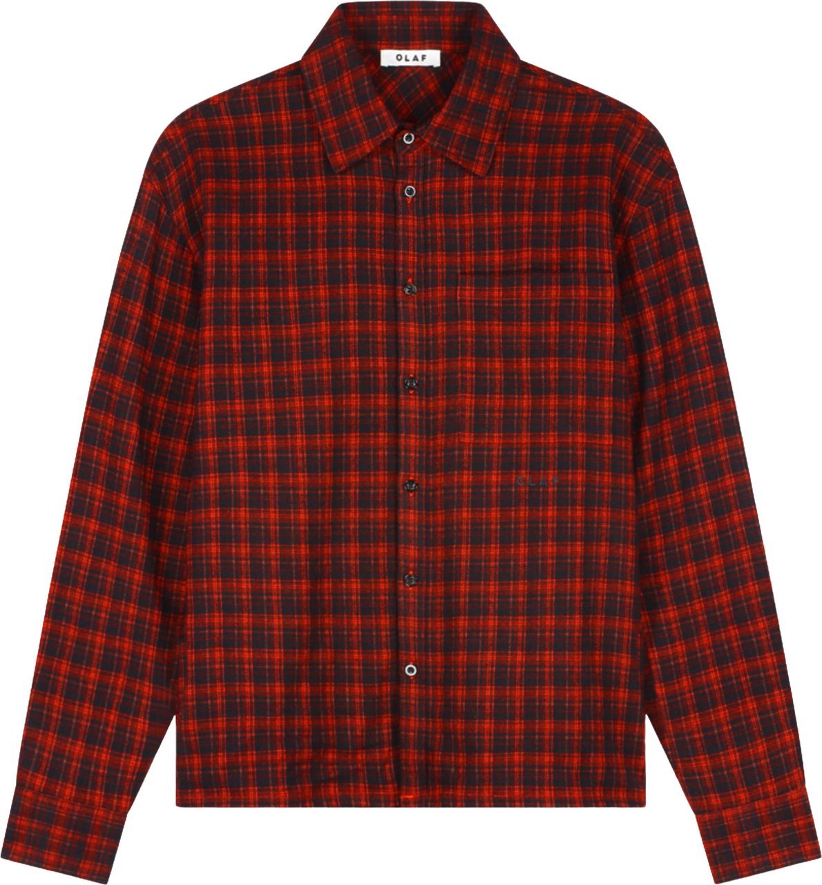 ØLÅF Olaf Flannel Boxy Lange Mouw Overhemden Rood M260310 Rood