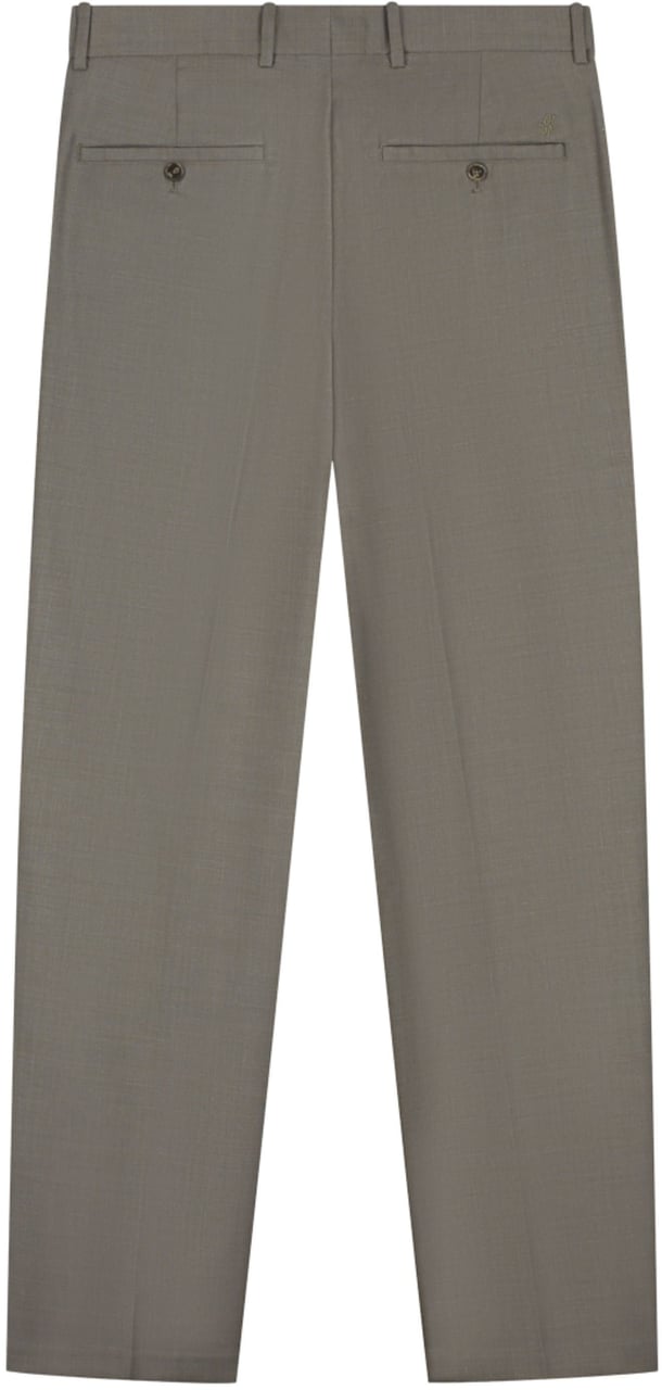ØLÅF Olaf Regular Wool Pleated Pantalons Bruin M260407 Bruin
