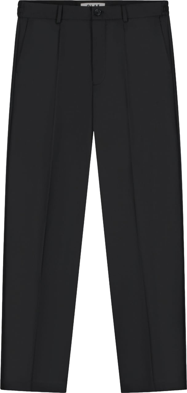 ØLÅF Olaf Regular Wool Pleated Pantalons Zwart M260409 Zwart