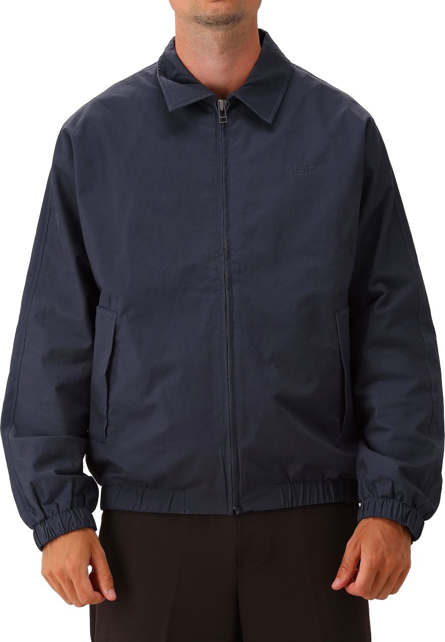 ØLÅF Olaf Overshirt Blauw Washed Coach Jacket Blauw