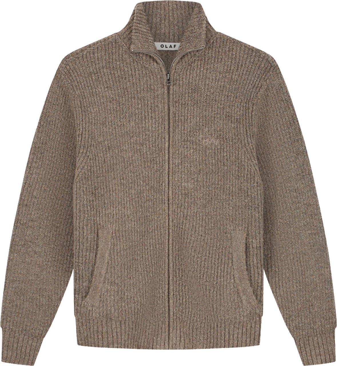 ØLÅF Olaf Signature Zip Knitted Sweaters Bruin M260706 Bruin