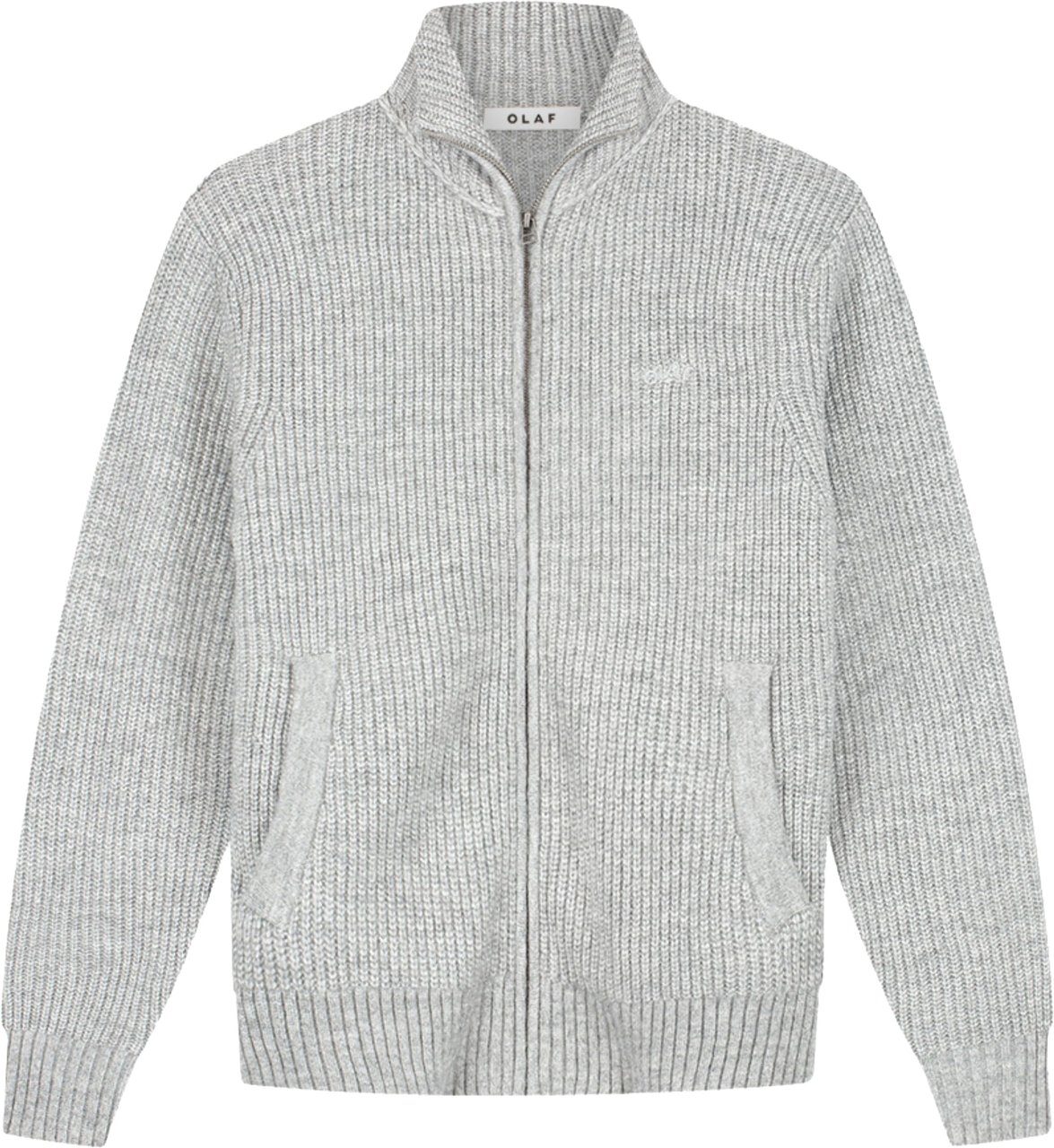 ØLÅF Olaf Signature Zip Knitted Sweaters Grijs M260706 Grijs