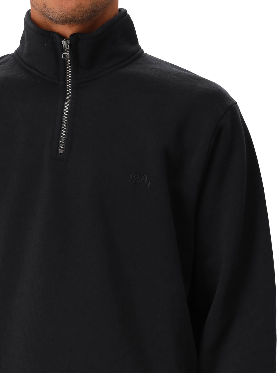 ØLÅF Ølaf Sweater Beige Signature Zip Mock Beige