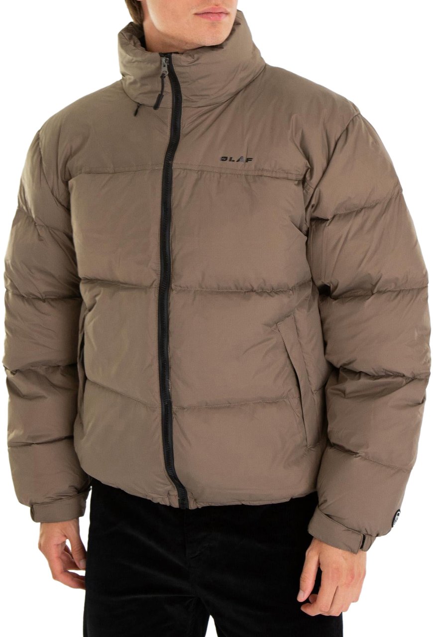ØLÅF Heren Puffer Jacket Bruin Bruin
