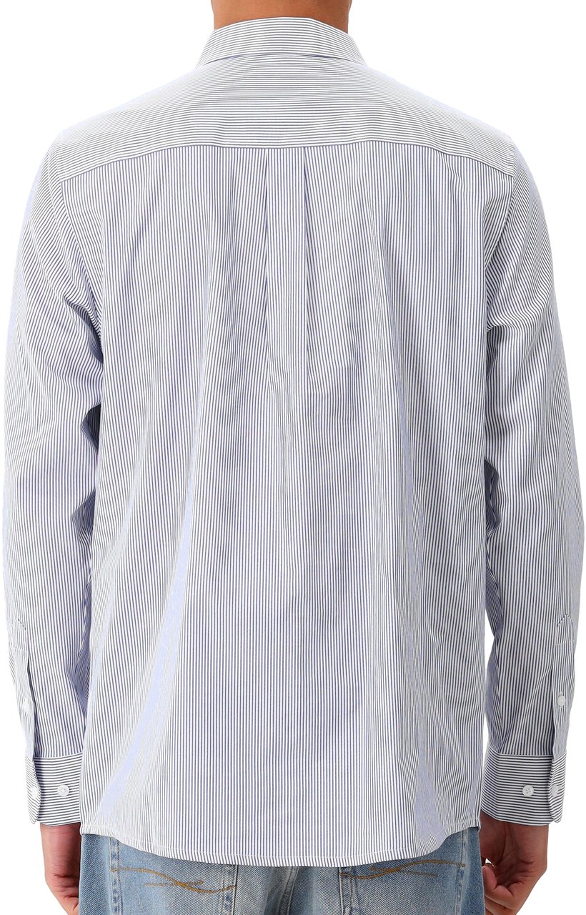 ØLÅF Ølaf Overhemd Blauw Oxford Stripe Blauw