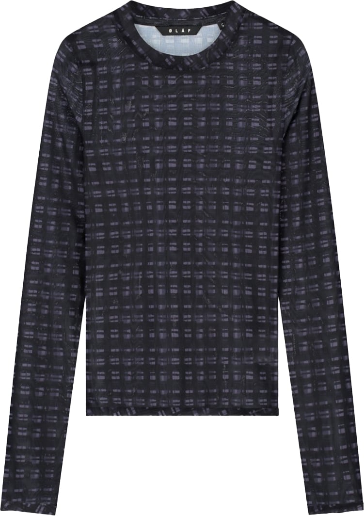 ØLÅF ØlÅf Window Check Longsleeves Zwart W160101 Zwart