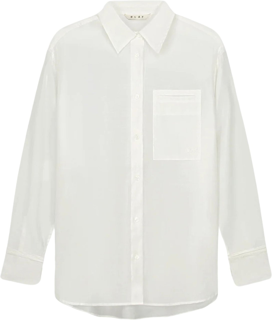 ØLÅF Olaf Semi-sheer Tie Detail Shirt Blouses Off White W220303 Wit