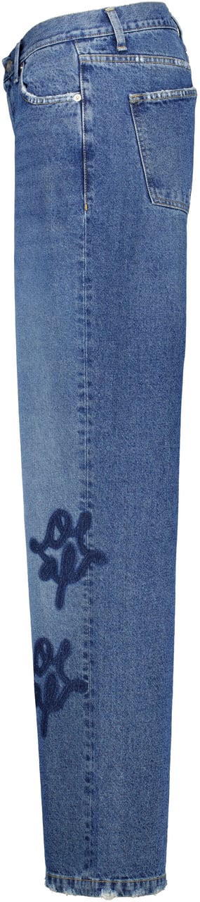 ØLÅF Olaf Monogram Denim Pant Jeans Blauw W220402 Blauw