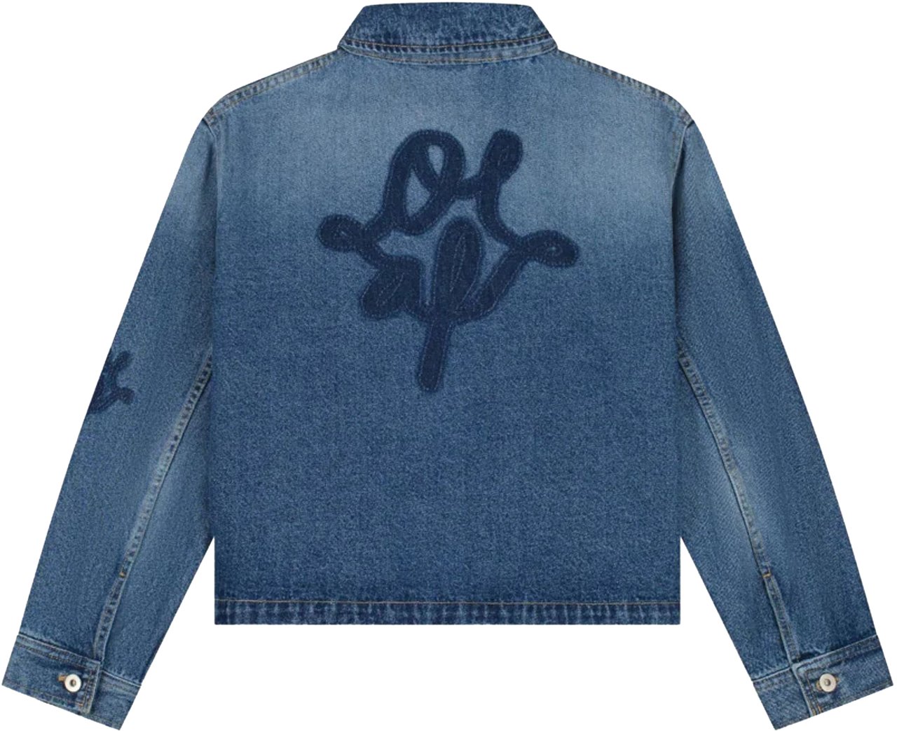 ØLÅF Olaf Monogram Denim Jacket Spijkerjassen Blauw W220502 Blauw