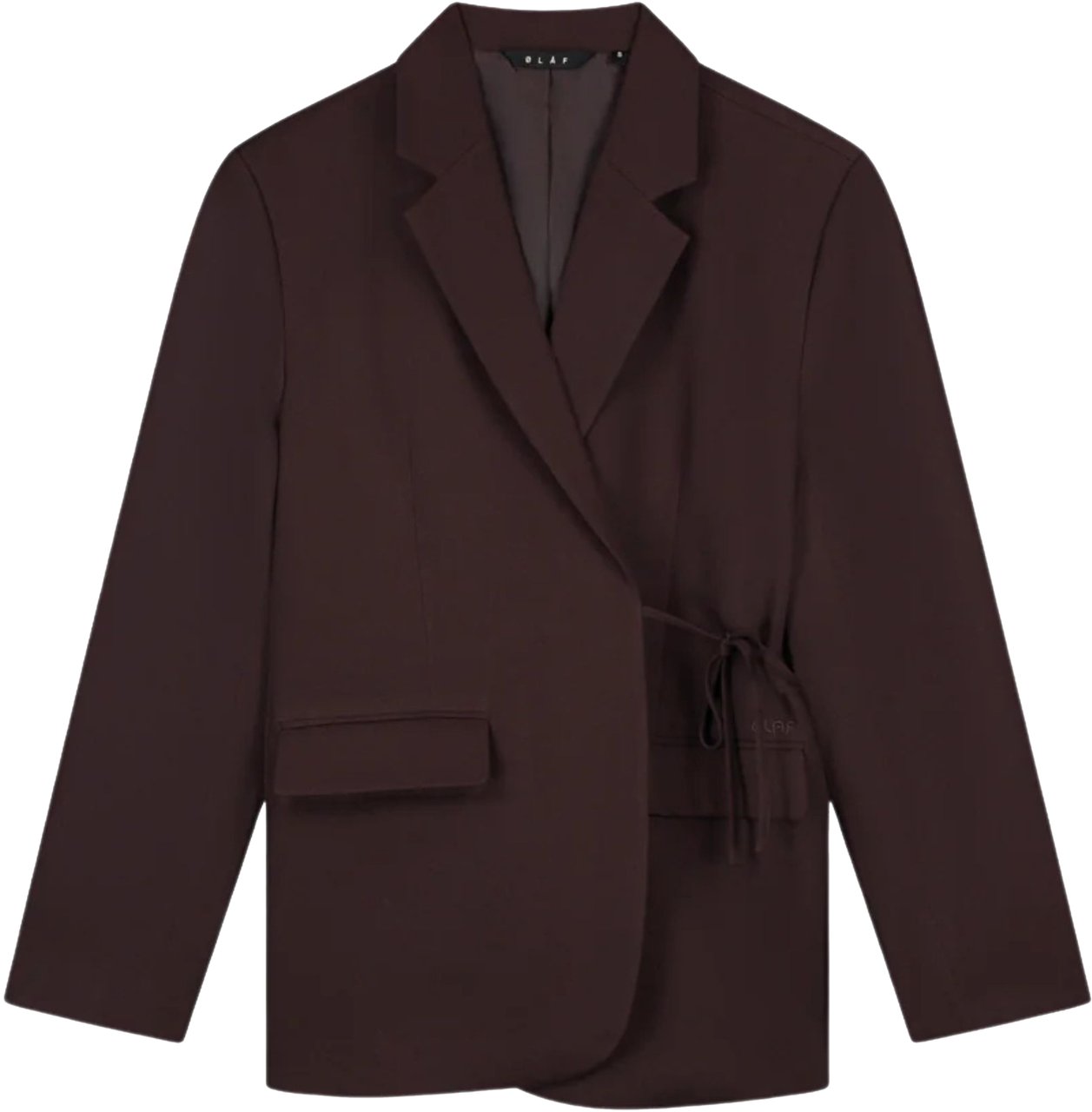 ØLÅF Olaf Tie Detail Tailored Blazer Blazers Bruin W220504 Bruin