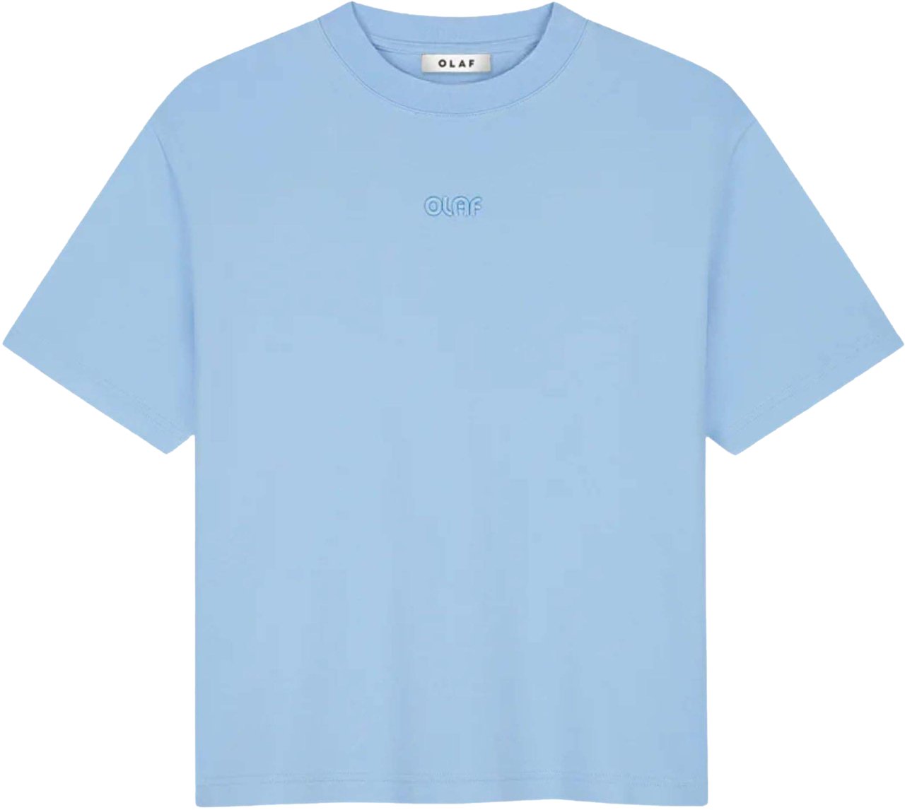 ØLÅF Olaf Retro Logo Boxy Tee T-shirts Lichtblauw W240101 Blauw