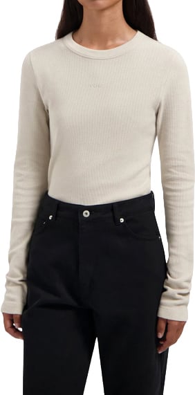 ØLÅF Olaf - Wide sleeve semi sheer top - W240111 - Cement Grijs