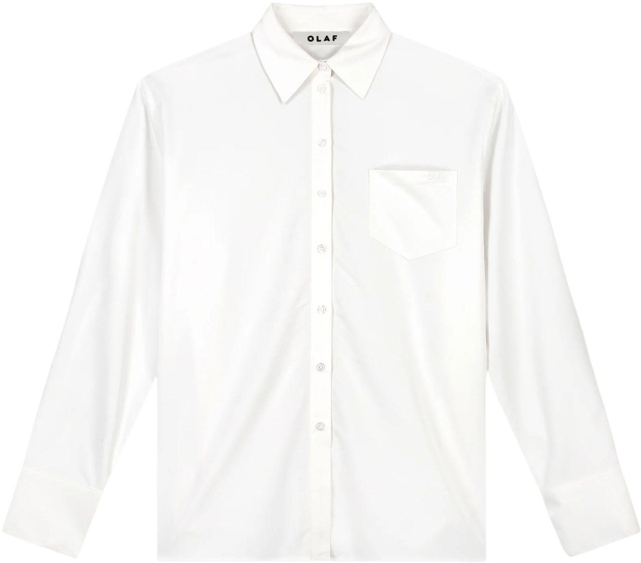 ØLÅF Olaf Drapey Asymmetric Shirt Blouses Wit W240306 Wit