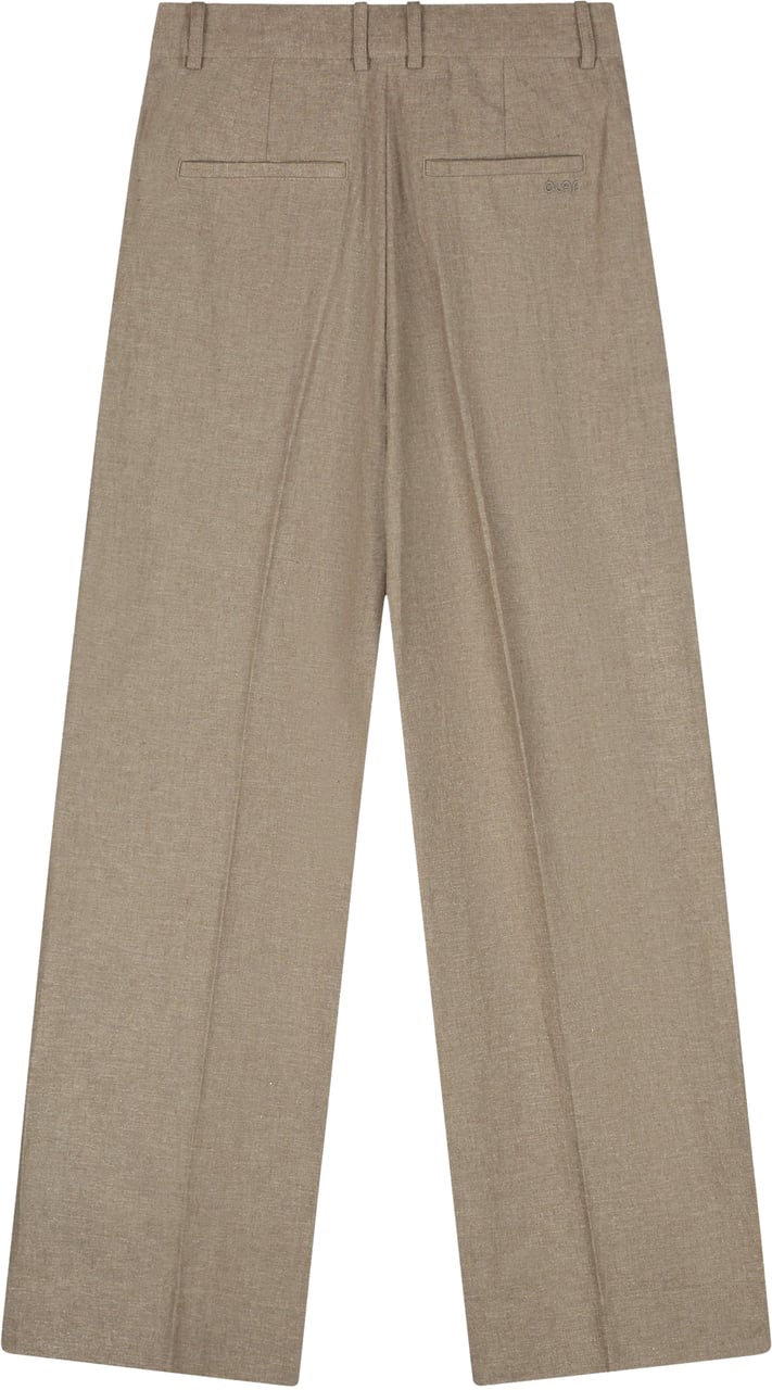 ØLÅF Olaf Linen Tailored Trousers Pantalons Taupe W240408 Taupe