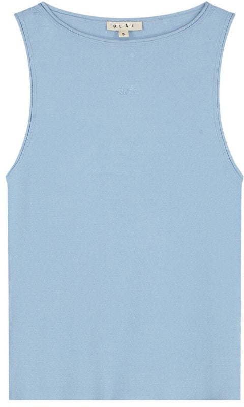 ØLÅF Olaf - Retro logo sleeveless knit - W240704 - Open air Blauw
