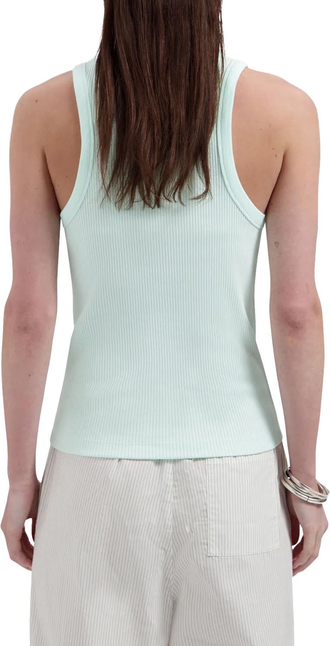 ØLÅF Olaf - Retro logo rib tank top - W250100 - Salt air Blauw