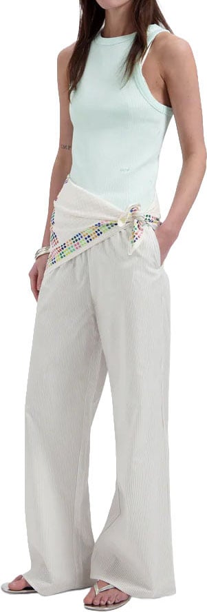 ØLÅF Olaf - Retro logo rib tank top - W250100 - Salt air Blauw