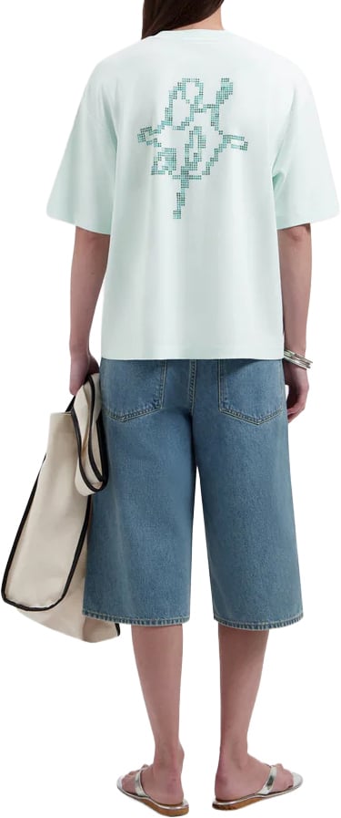 ØLÅF Olaf - Dotted monogram tee - W250103 - Salt air Blauw