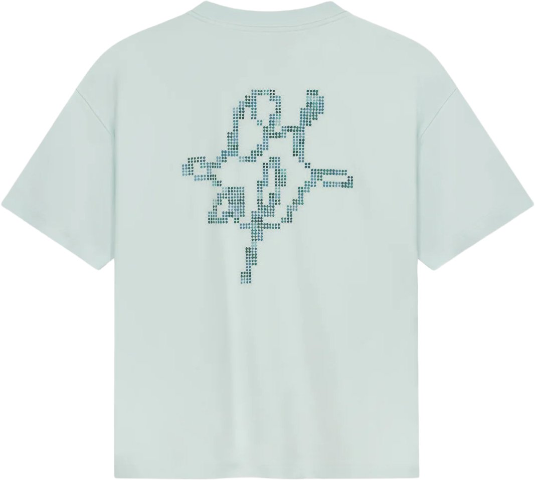 ØLÅF Olaf - Dotted monogram tee - W250103 - Salt air Blauw