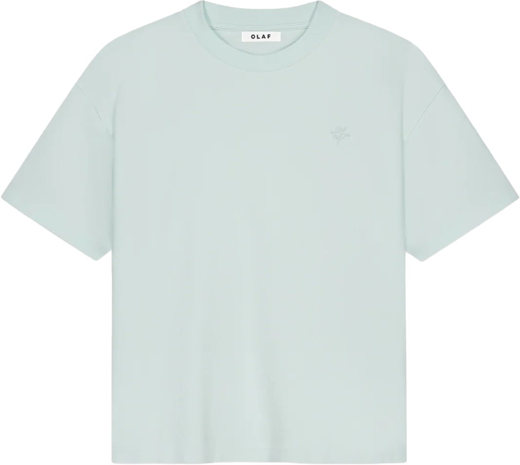ØLÅF Olaf - Dotted monogram tee - W250103 - Salt air Blauw