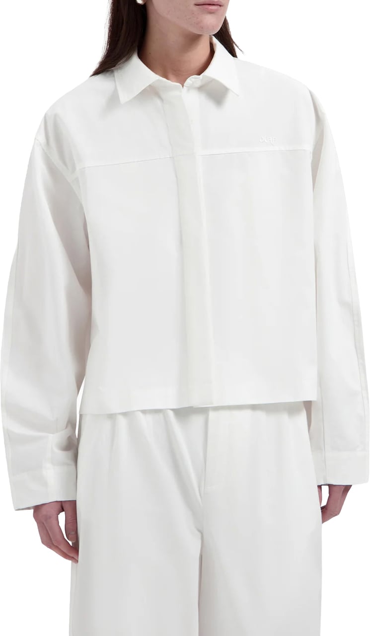 ØLÅF Olaf - Retro logo boxy shirt - W250301 - Optical white Wit
