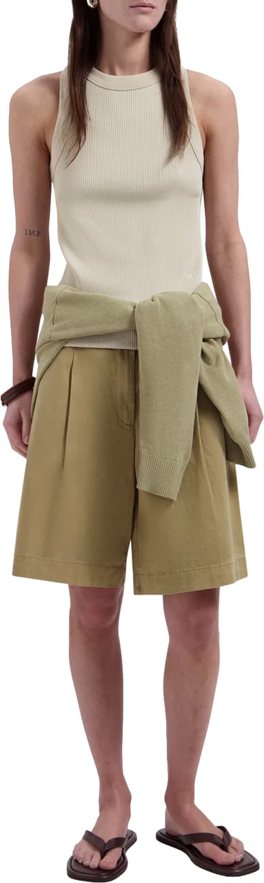 ØLÅF Olaf - Herringbone tailored shorts - W250400 - Treehouse Bruin