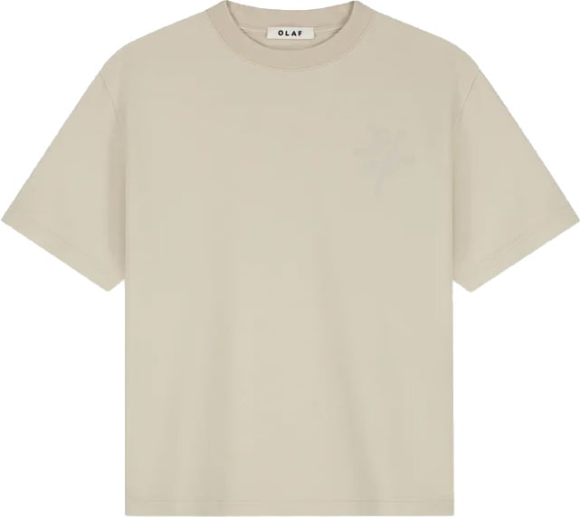 ØLÅF Olaf - Lasso monogram oversized tee - W260105 - Ancient scroll Beige
