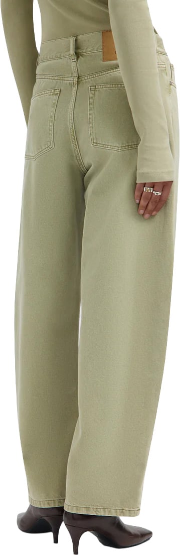 ØLÅF Olaf - Monogram barrel leg denim pant - W260400 - Treehouse Bruin