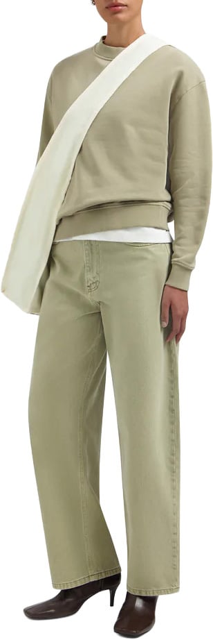 ØLÅF Olaf - Monogram barrel leg denim pant - W260400 - Treehouse Bruin