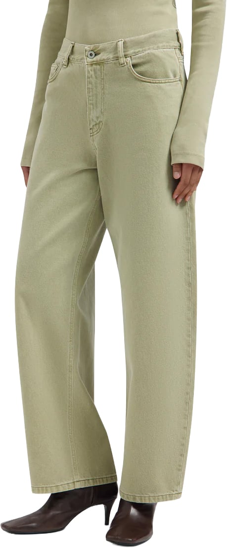 ØLÅF Olaf - Monogram barrel leg denim pant - W260400 - Treehouse Bruin