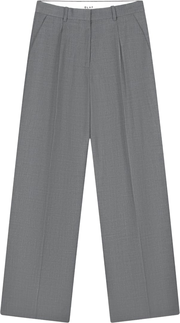 ØLÅF Olaf - Wool tailored trousers - W260404 - Sharkskin Grijs