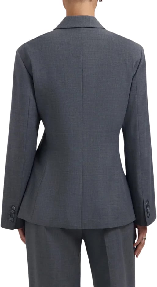 ØLÅF Olaf - Wool asymetric blazer - W260504 - Sharkskin Grijs