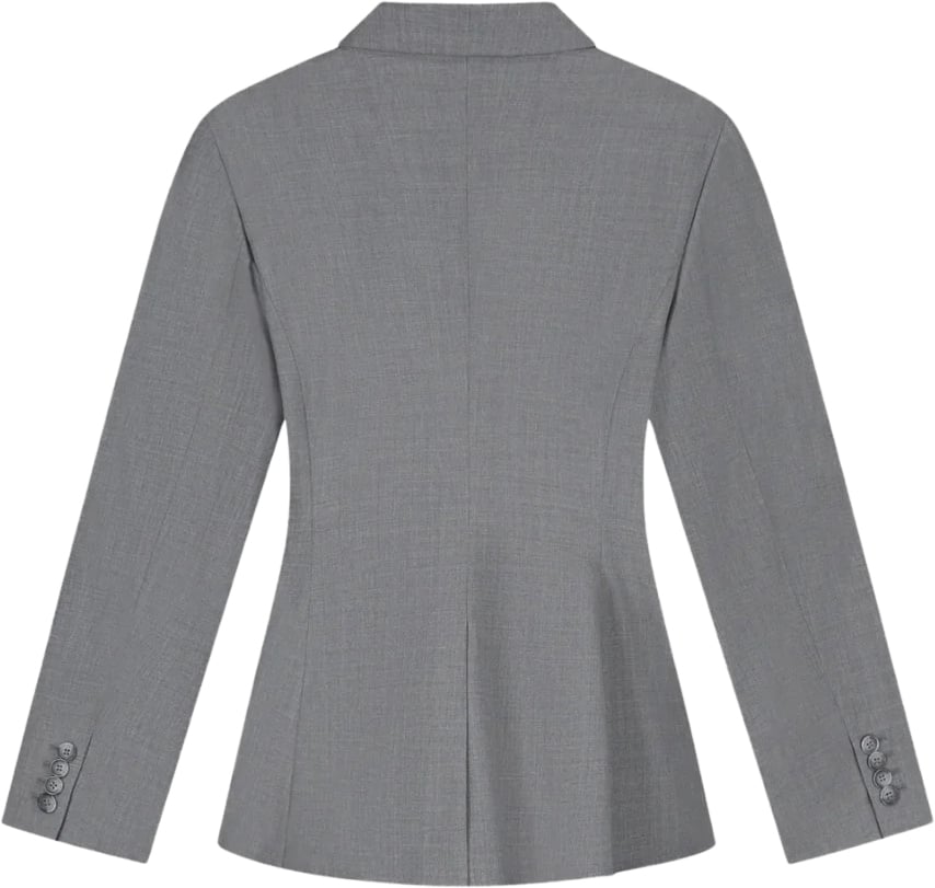 ØLÅF Olaf - Wool asymetric blazer - W260504 - Sharkskin Grijs