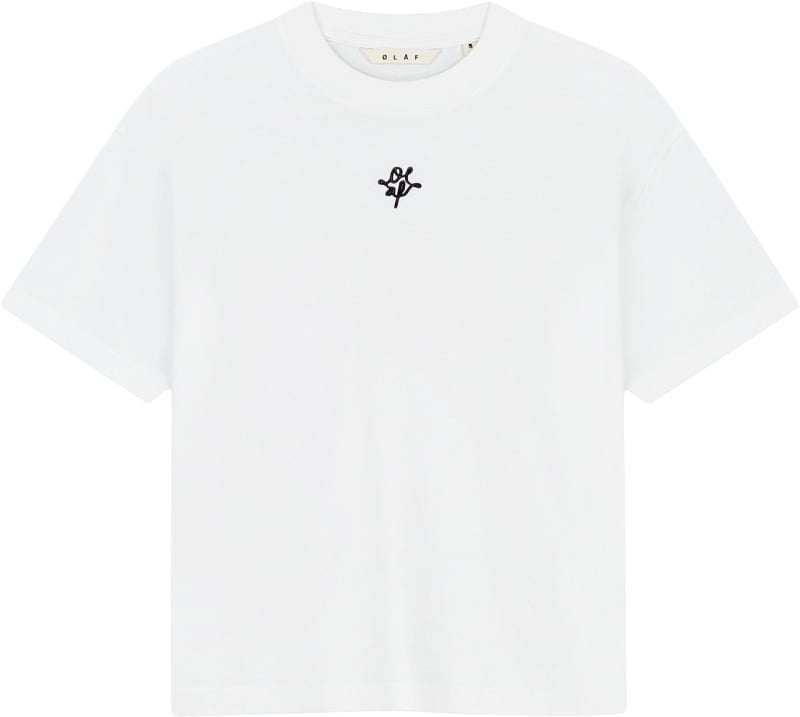 ØLÅF Olaf - Monogram regular tee - W990102 - Optical white Wit