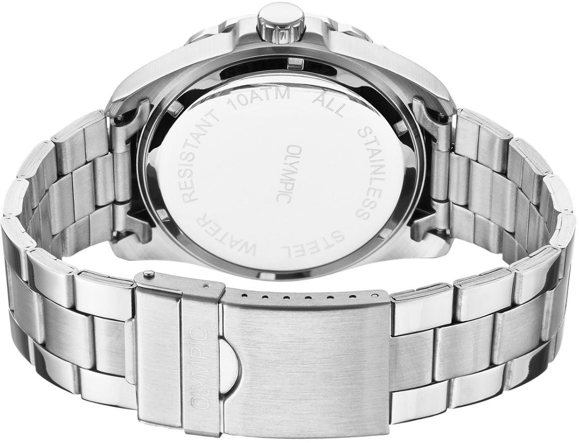 Olympic Olympic OL72HSS249 PIETER - Horloge - Staal - Blauw - 43mm Zilver