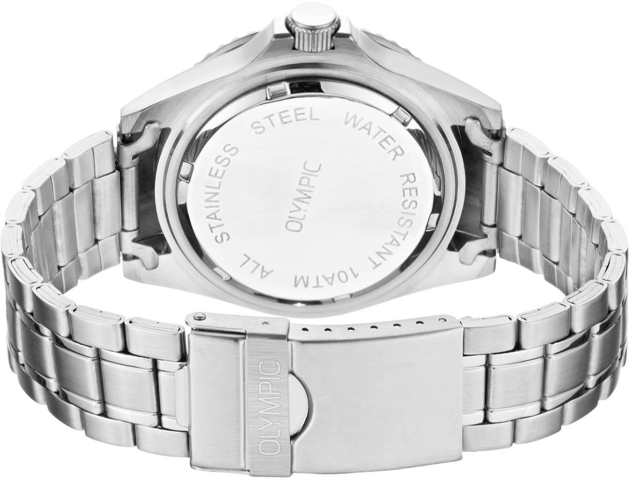 Olympic Olympic OL72HSS290 KAI Horloge - Staal - Bracelet - Zwart Zilver