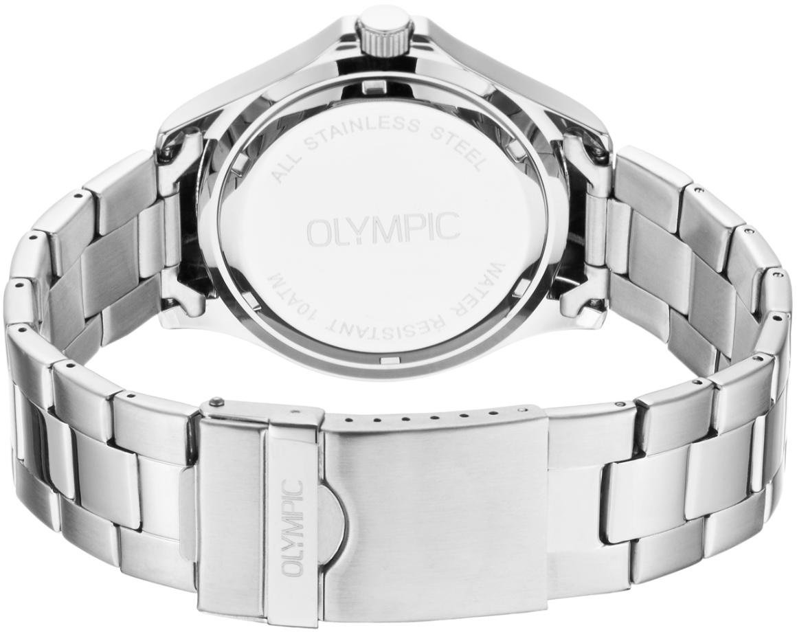 Olympic Olympic OL89HSS051 JEFFREY Horloge - Staal - Bracelet - Groen Zilver