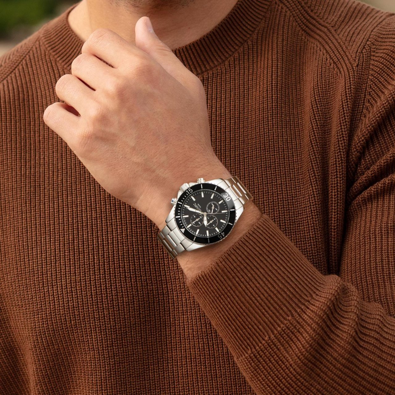 Olympic Olympic OL89HSS054 Paul Horloge Heren Staal 43mm Zilver