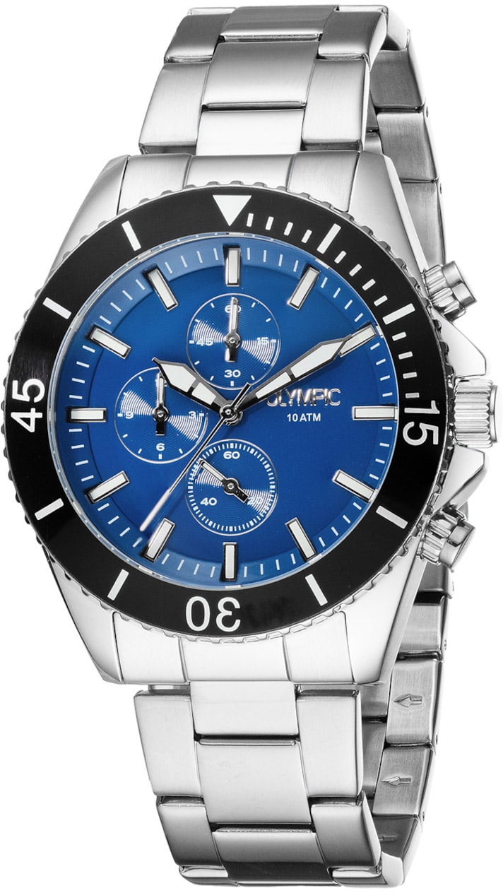 Olympic Olympic OL89HSS084 Paul Horloge Heren Staal 43mm Zilver