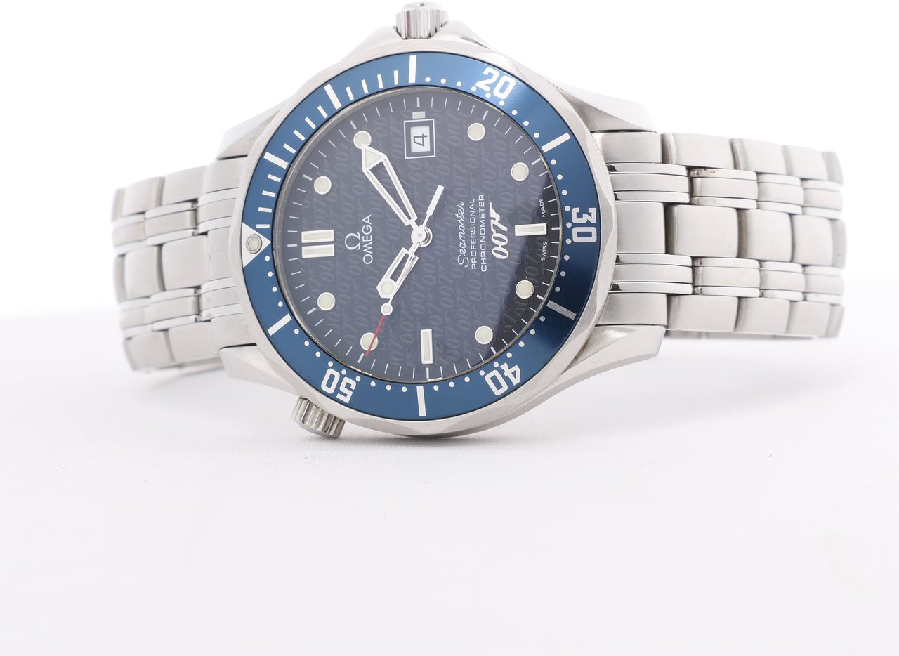 Omega Omega Seamaster 007 James Bond model 2537.80 80429816 03859/10007 SS AT Blue-Face Watch Blauw