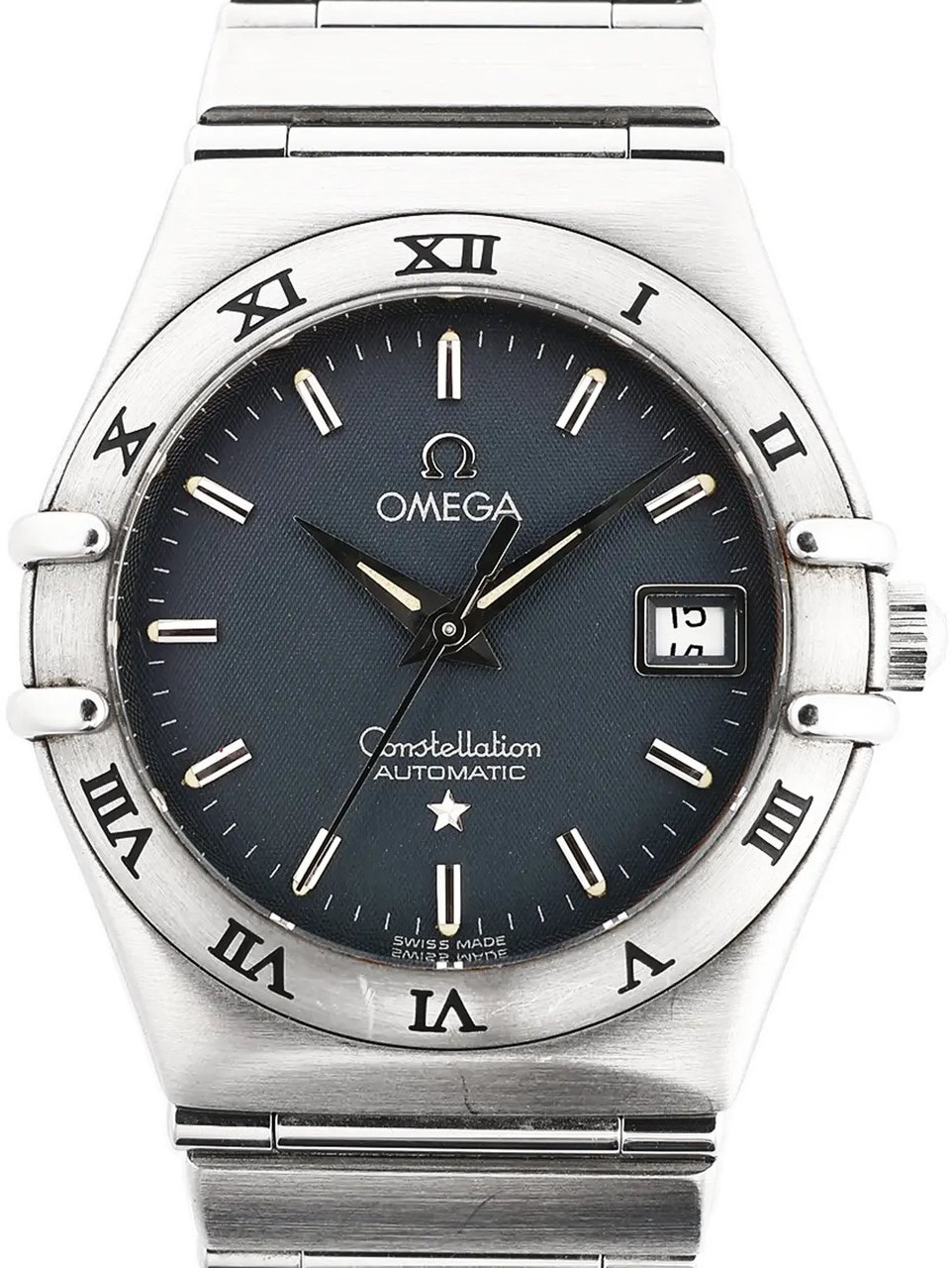Omega Omega Constellation 1592.40.00 SS x SS AT Watch with Blue Dial Blauw
