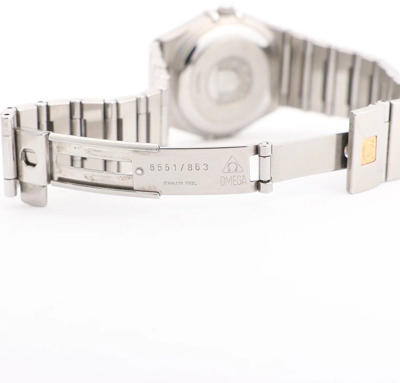 Omega Omega Constellation 1592.40.00 SS x SS AT Watch with Blue Dial Blauw