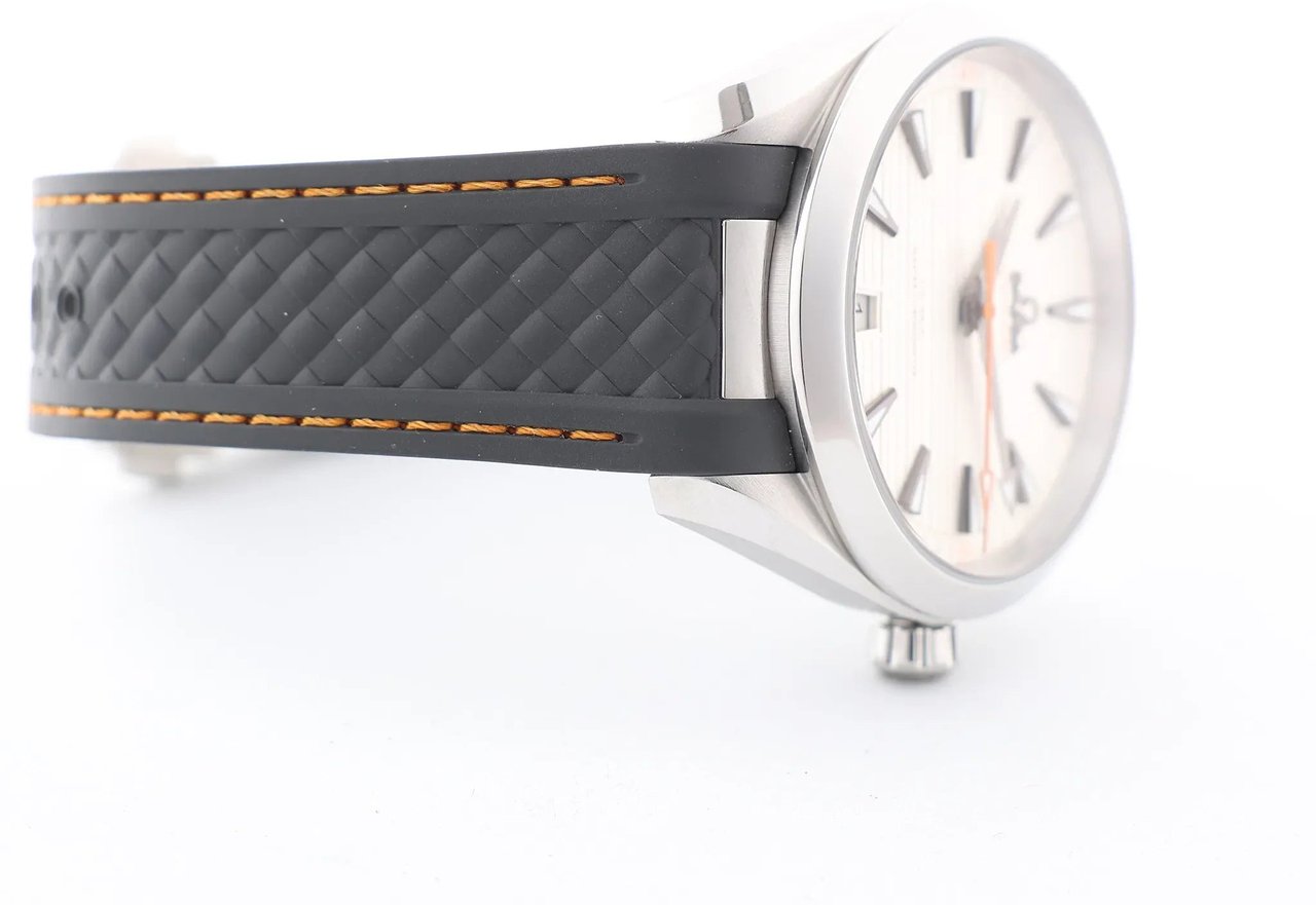 Omega Omega Seamaster Aqua Terra Co-Axial 220.12.41.21.02.002 SS & Rubber AT Silver Dial Watch Zilver