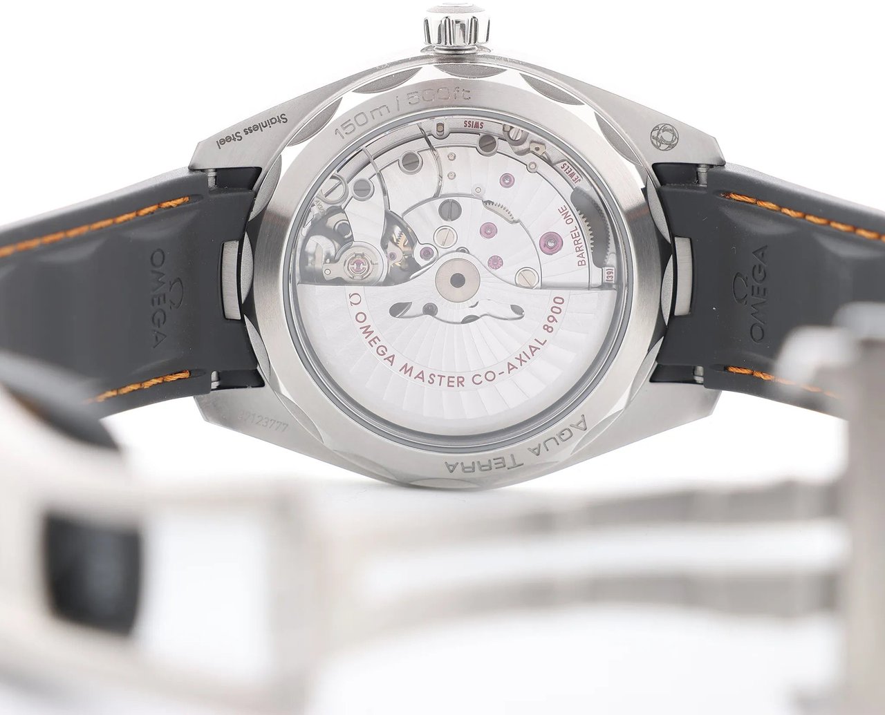 Omega Omega Seamaster Aqua Terra Co-Axial 220.12.41.21.02.002 SS & Rubber AT Silver Dial Watch Zilver