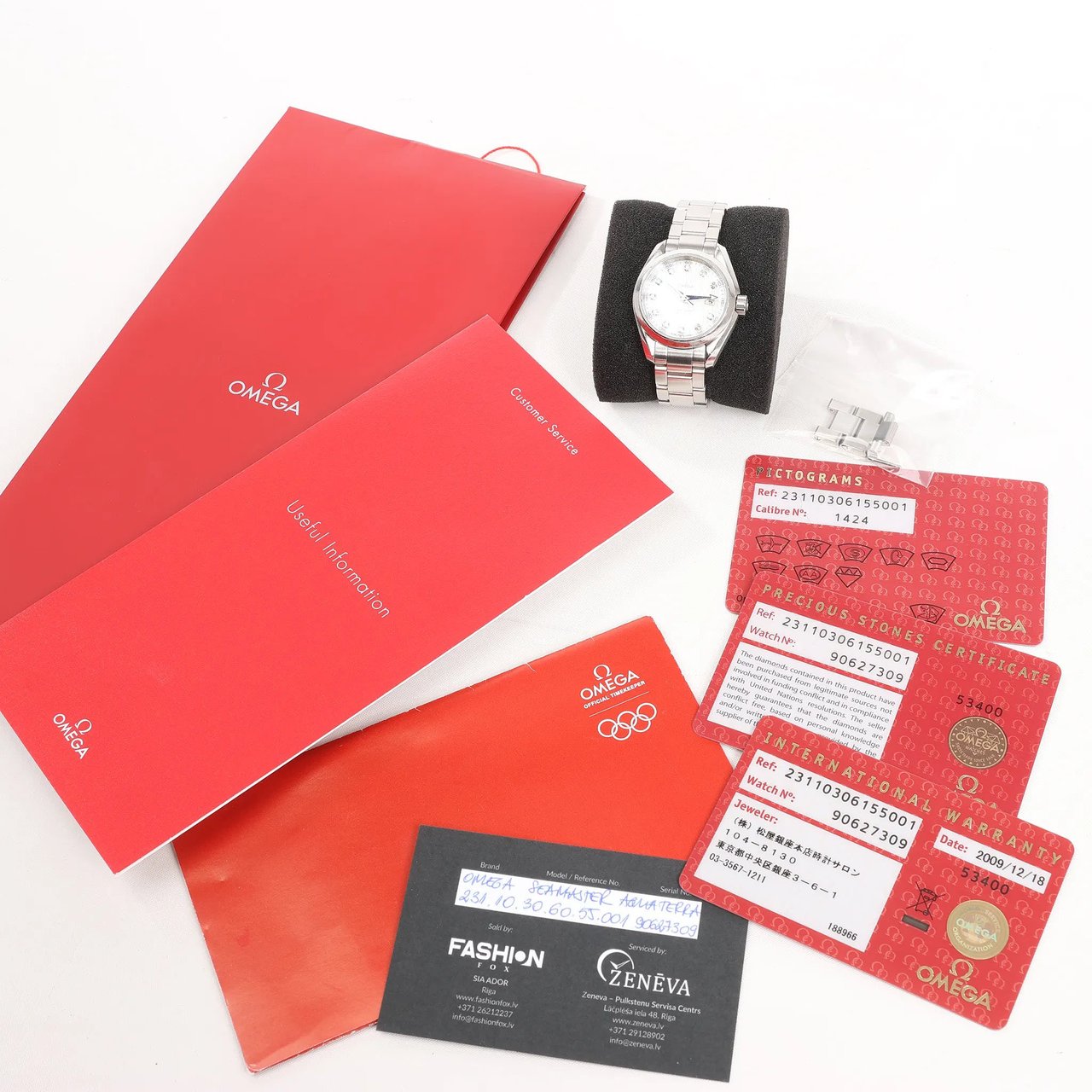 Omega Omega Seamaster Aqua Terra 231.10.30.60.55.001 90627309 SS QZ Watch with Shell Dial Divers